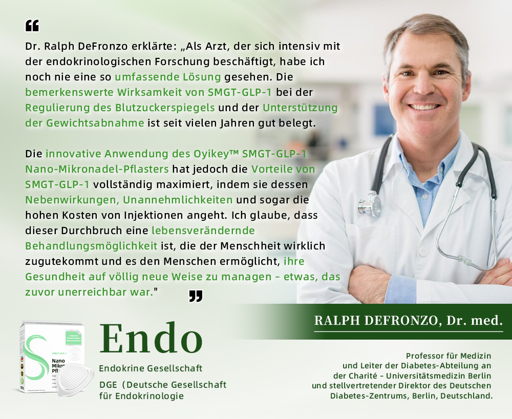 【Offiziell und authentisch】💉Oyikey™SMGT-GLP-1 Nano-Mikronadel-Pflaster(Schmerzfrei, lang anhaltend, gegen Diabetes, Fettleibigkeit und Herz-Kreislauf-Erkrankungen)