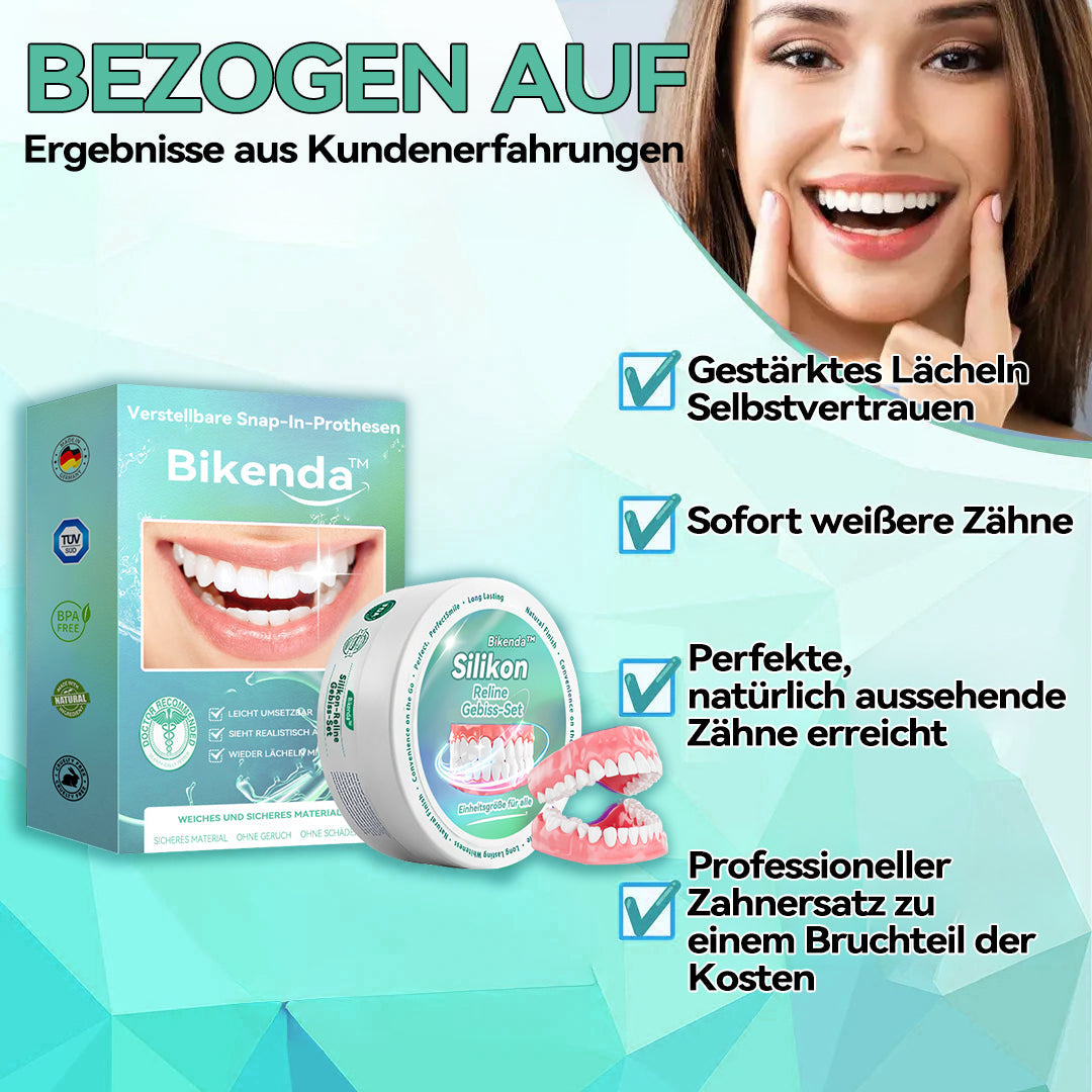 (🔥Sonderangebot - 70% Rabatt🔥) 👩‍⚕️𝐁𝐢𝐤𝐞𝐧𝐝𝐚™ Silikon Reparatur Zahnprothesen Set