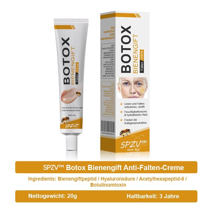 (✨ Hergestellt und versendet aus Deutschland ✅) 𝐒𝐩𝐳𝐯™ 𝐁𝐨𝐭𝐨𝐱 Bienengift Faltenentfernungscreme - Letzter Tag 70% Rabatt