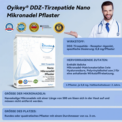 【Offizieller Shop】𝐎𝐲𝐢𝐤𝐞𝐲® 𝐃𝐃𝐙-𝐓𝐢𝐫𝐳𝐞𝐩𝐚𝐭𝐢𝐝𝐞 𝐍𝐚𝐧𝐨 𝐌𝐢𝐤𝐫𝐨𝐧𝐚𝐝𝐞𝐥 𝐏𝐟𝐥𝐚𝐬𝐭𝐞𝐫 (Keine Schmerzen, Entspannung rund um die Uhr | Schnell 20 Pfund abnehmen | Blutzucker um 90 % senken)